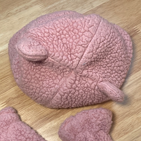 Carter's Cozy Pink Sherpa Hat and Mittens Set - Picture 5 of 6